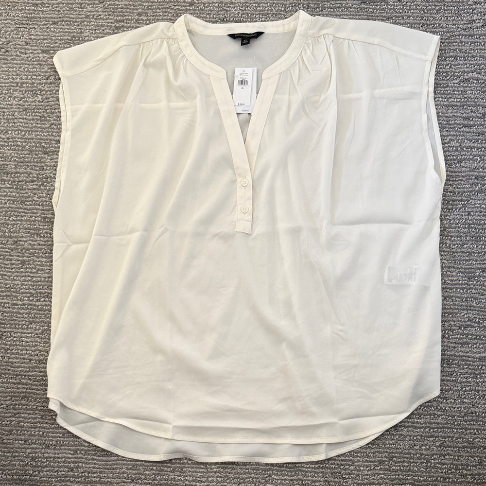 Silky Sheer White Women's Top